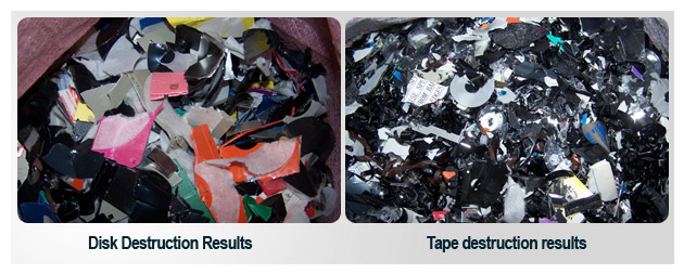 Disk & Tape destruction results